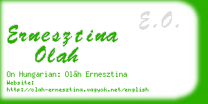 ernesztina olah business card